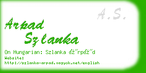 arpad szlanka business card